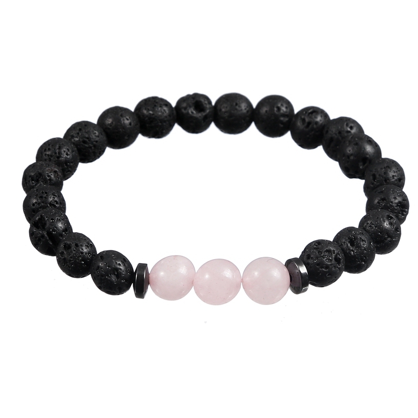 Rock Lava Stone 8MM Semi Precious Stone Bracelet