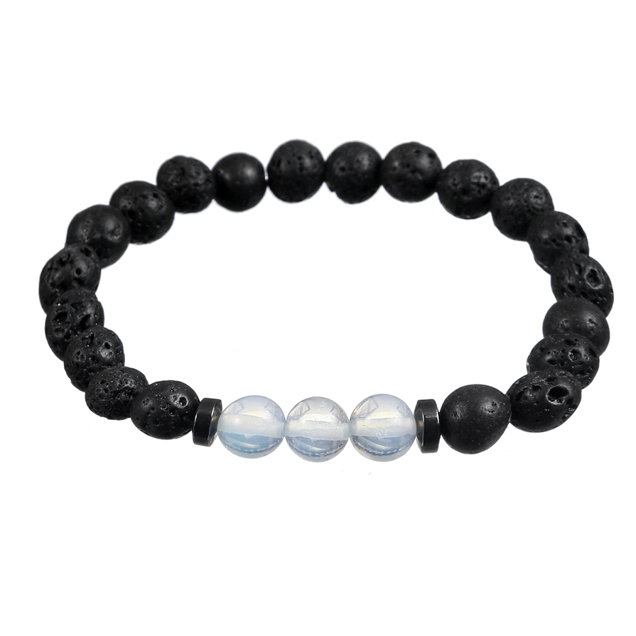 Rock Lava Stone 8MM Semi Precious Stone Bracelet