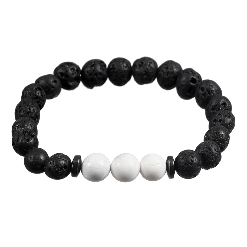 Rock Lava Stone 8MM Semi Precious Stone Bracelet