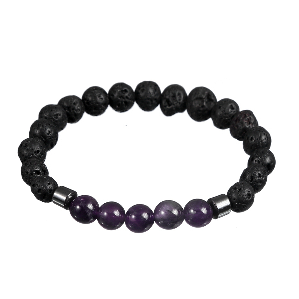 Rock Lava Stone 8MM Semi Precious Stone Bracelet