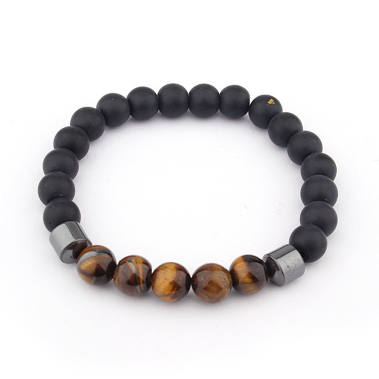 Natural Tiger Eye 8MM Matte Black Oxyn Bracelet