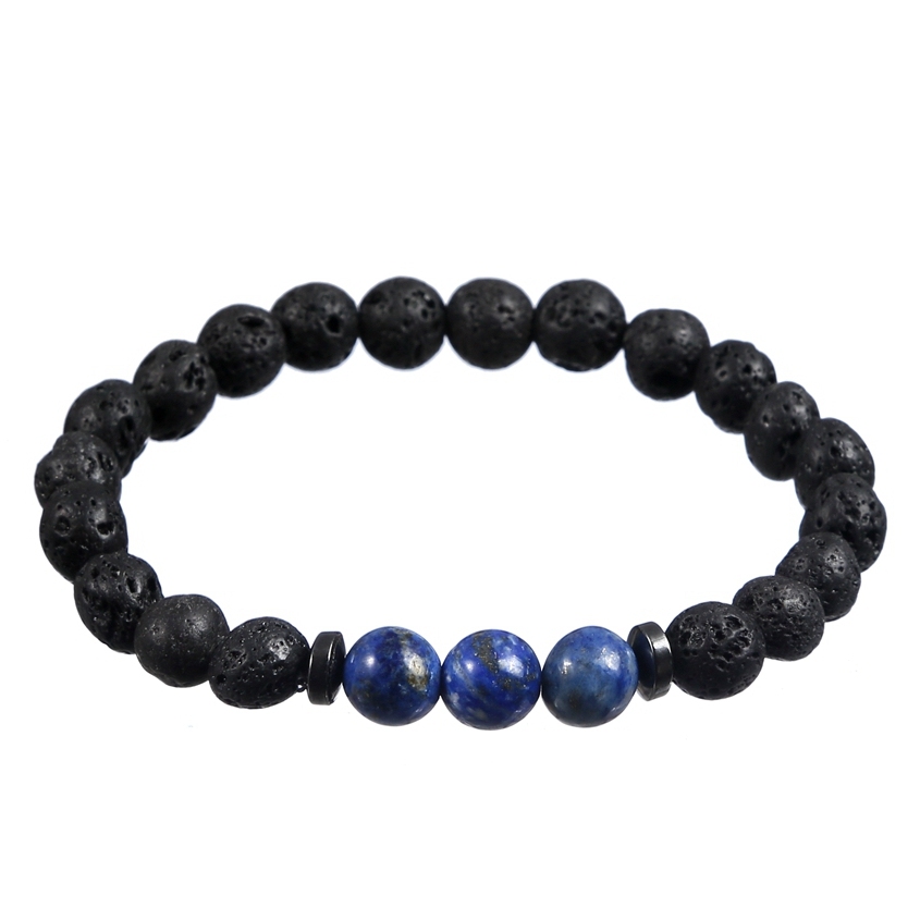 Rock Lava Stone 8MM Semi Precious Stone Bracelet