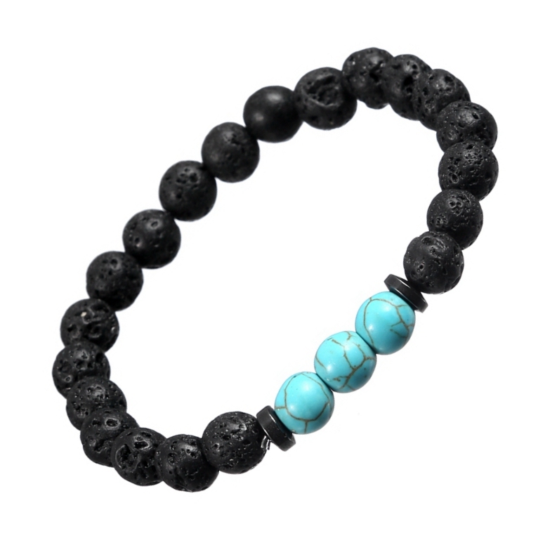 Rock Lava Stone 8MM Semi Precious Stone Bracelet