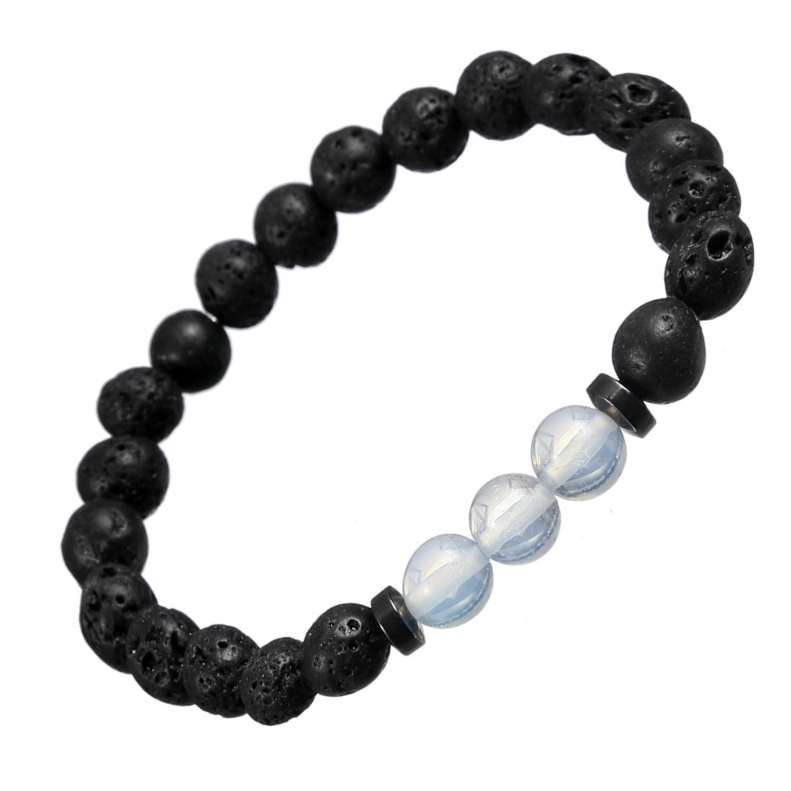 Rock Lava Stone 8MM Semi Precious Stone Bracelet