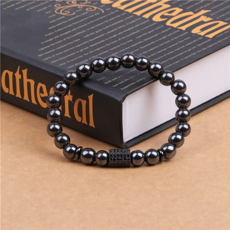 CZ Rhinestone Magnetic Hematite Bracelet