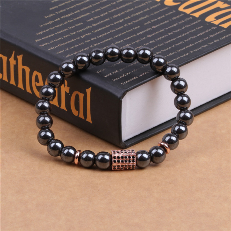CZ Rhinestone Magnetic Hematite Bracelet