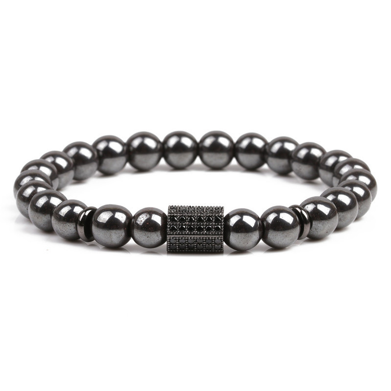 CZ Rhinestone Magnetic Hematite Bracelet