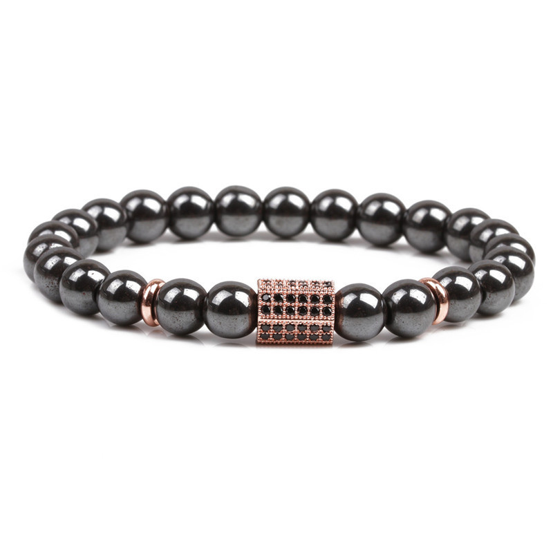 CZ Rhinestone Magnetic Hematite Bracelet