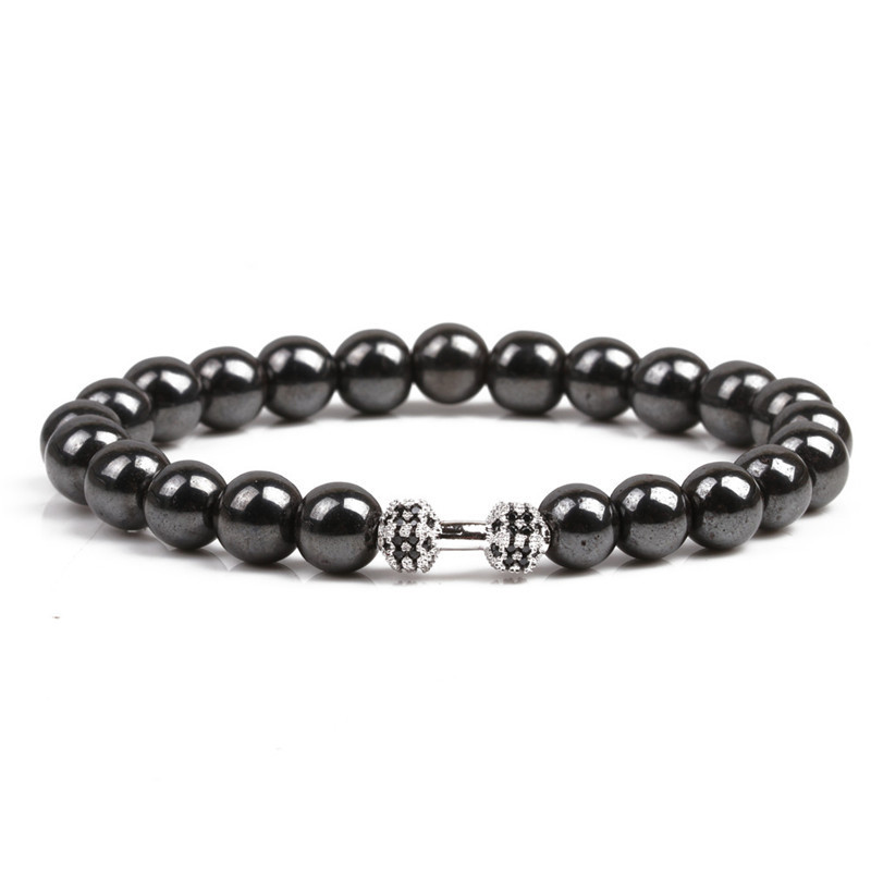 8MM Magnetic Hematite Dumbbell Bracelet