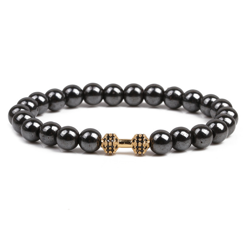 8MM Magnetic Hematite Dumbbell Bracelet