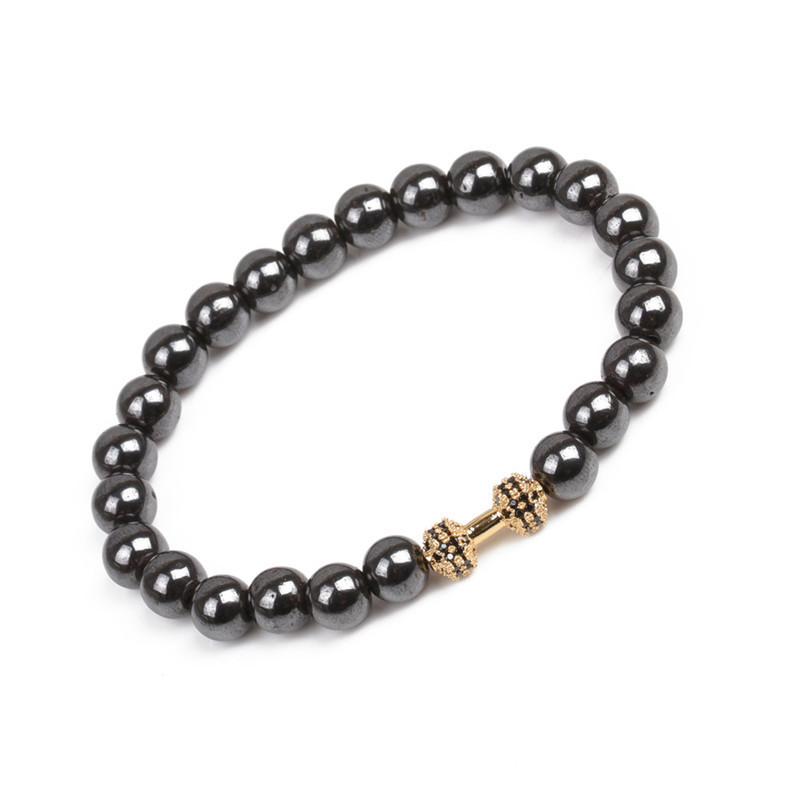 8MM Magnetic Hematite Dumbbell Bracelet