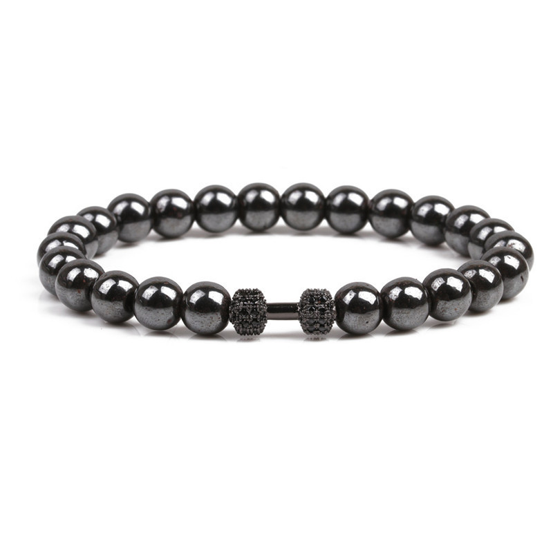 8MM Magnetic Hematite Dumbbell Bracelet