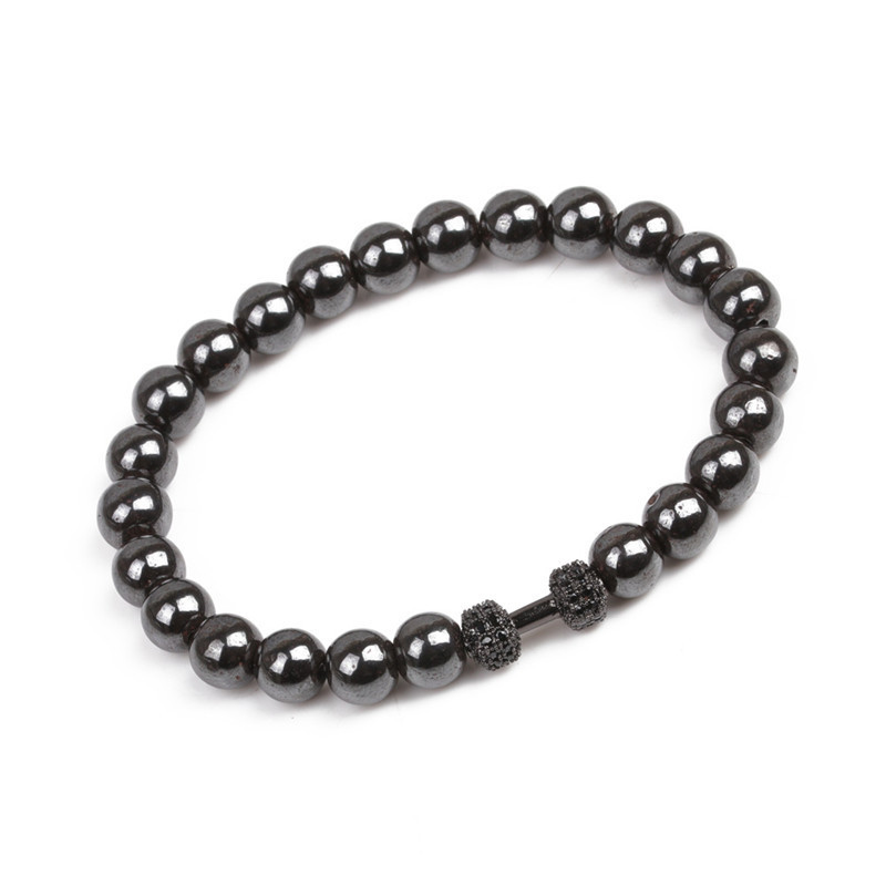 8MM Magnetic Hematite Dumbbell Bracelet