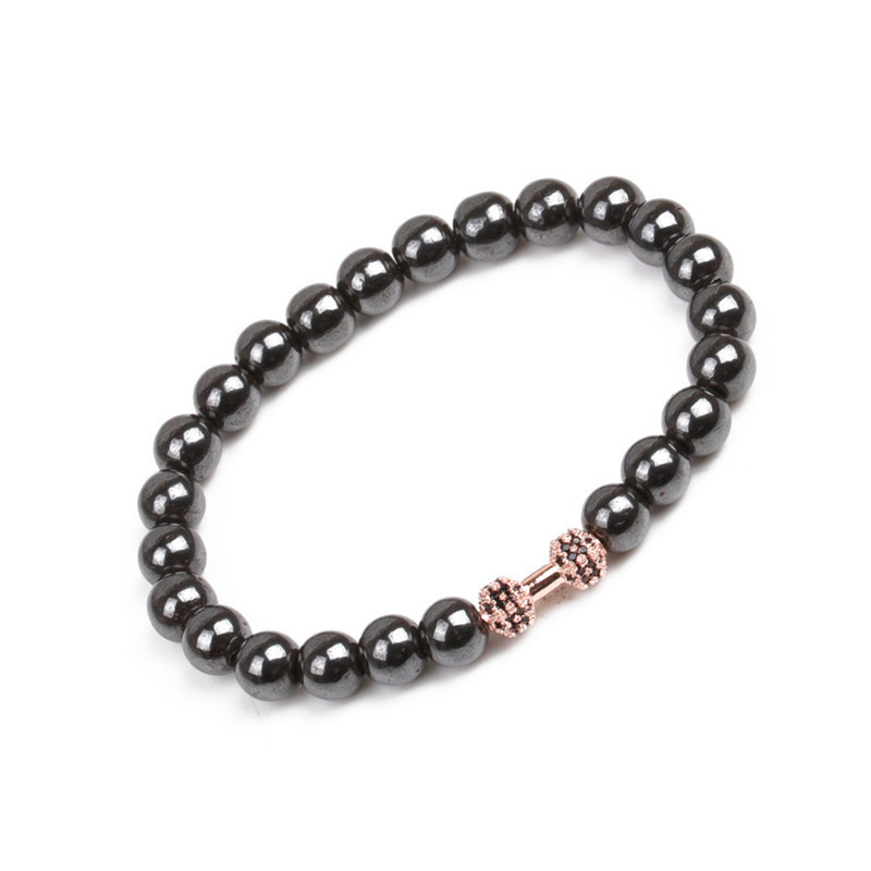 8MM Magnetic Hematite Dumbbell Bracelet