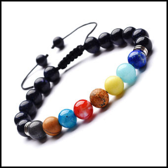 7 Chakra Stone Black Onyx Bracelet