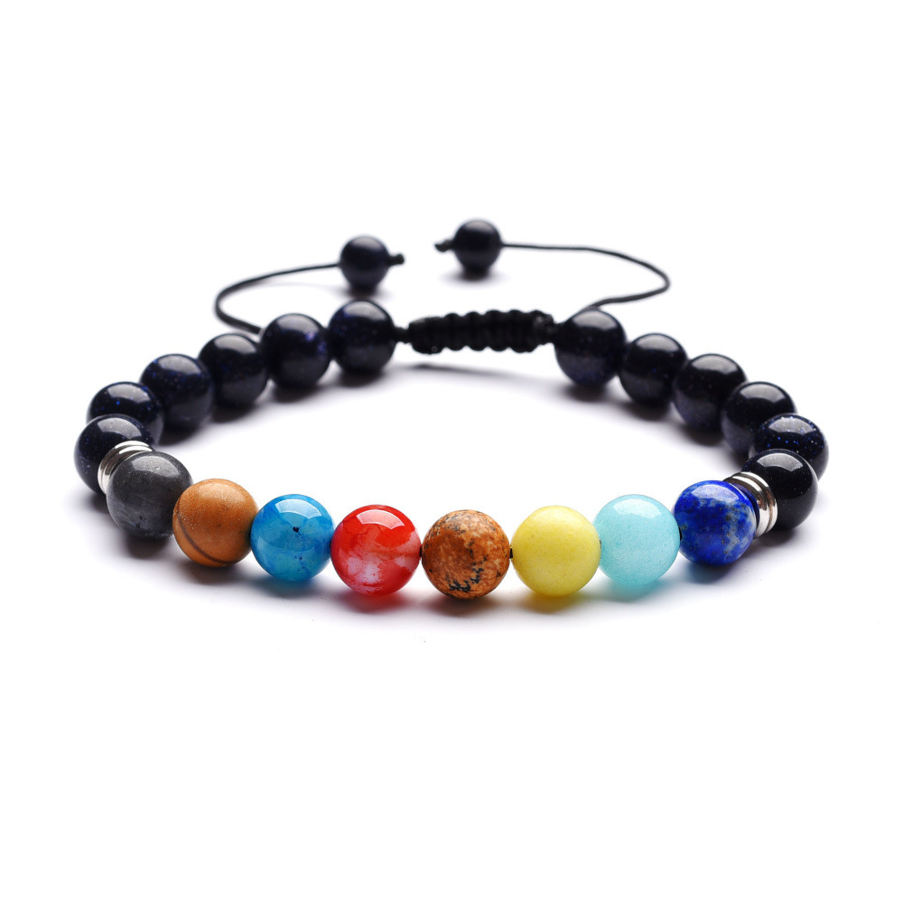 7 Chakra Stone Black Onyx Bracelet