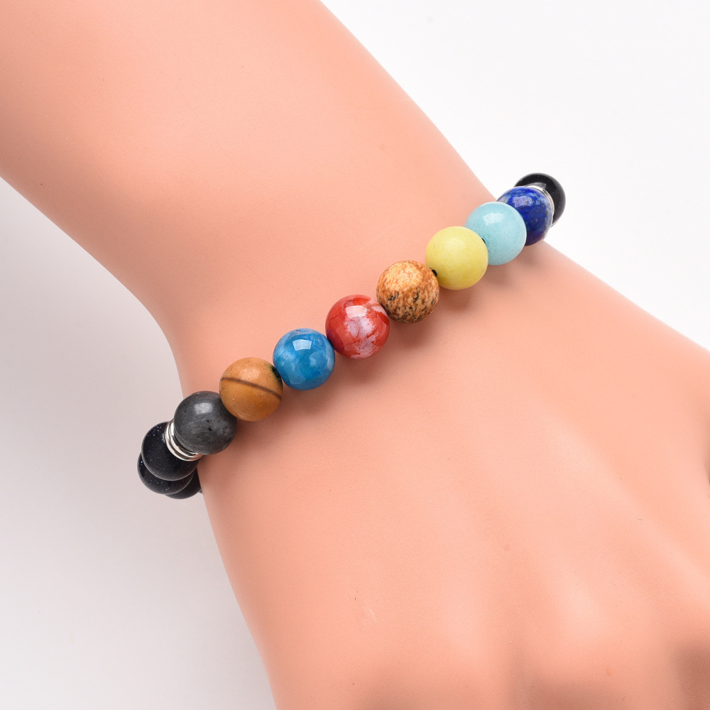7 Chakra Stone Black Onyx Bracelet