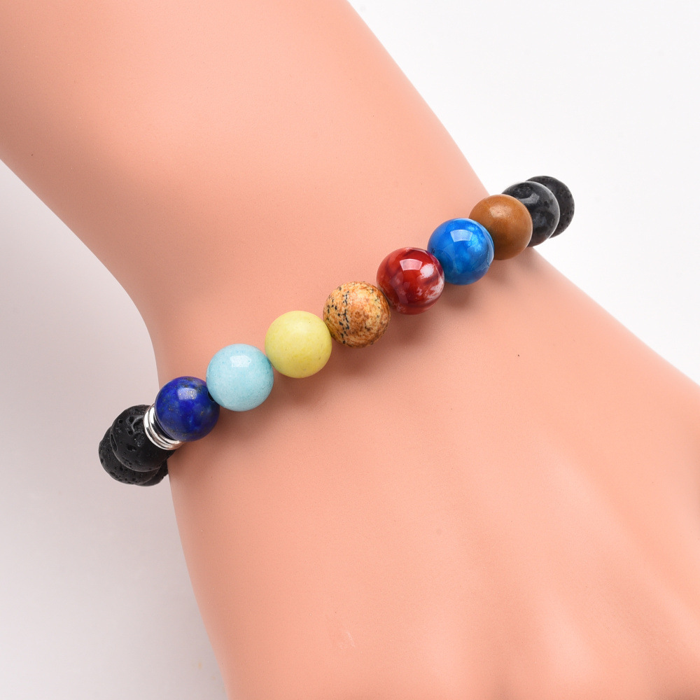 7 Chakra Stone Black Onyx Bracelet
