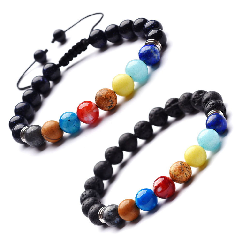 7 Chakra Stone Black Onyx Bracelet