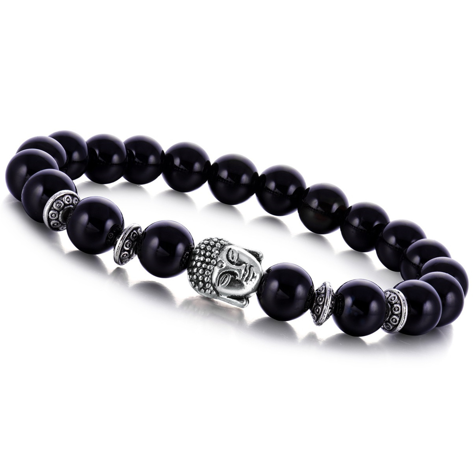 Aquatic Agent 8MM Buddha Head Stone Bracelets