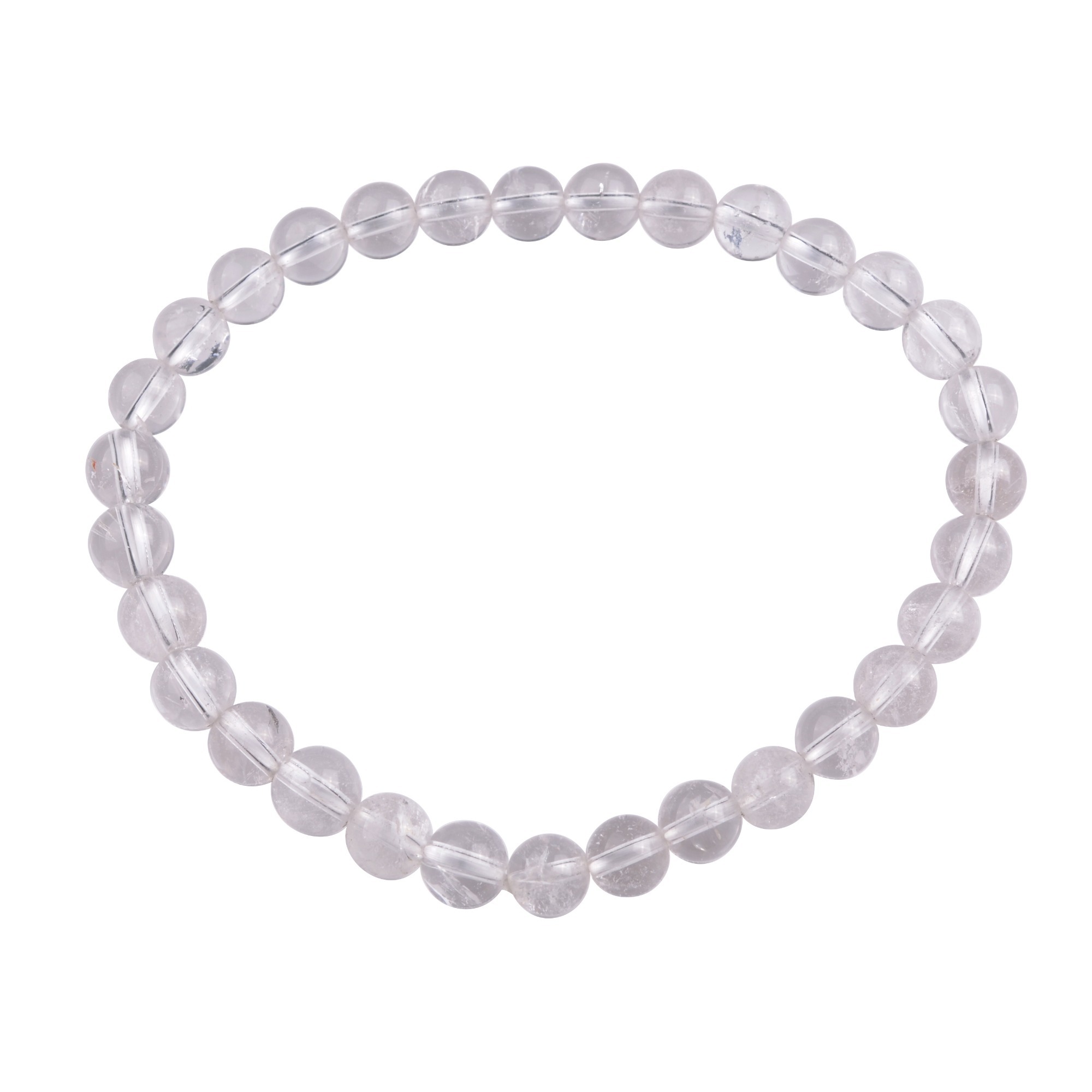 Handmade Gem Semi Precious Gemstone 6mm Round Beads Stretch Bracelet