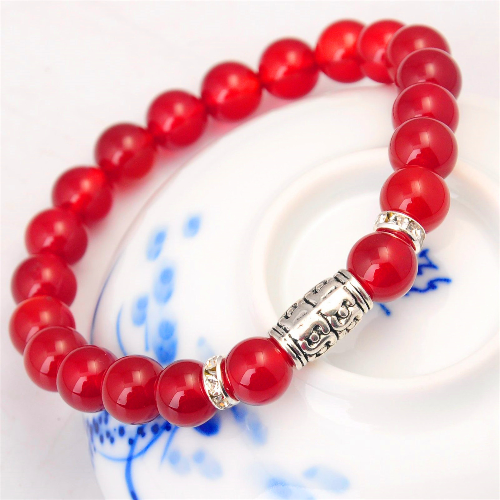 8MM Gem Ornament Adjustable  Bracelets