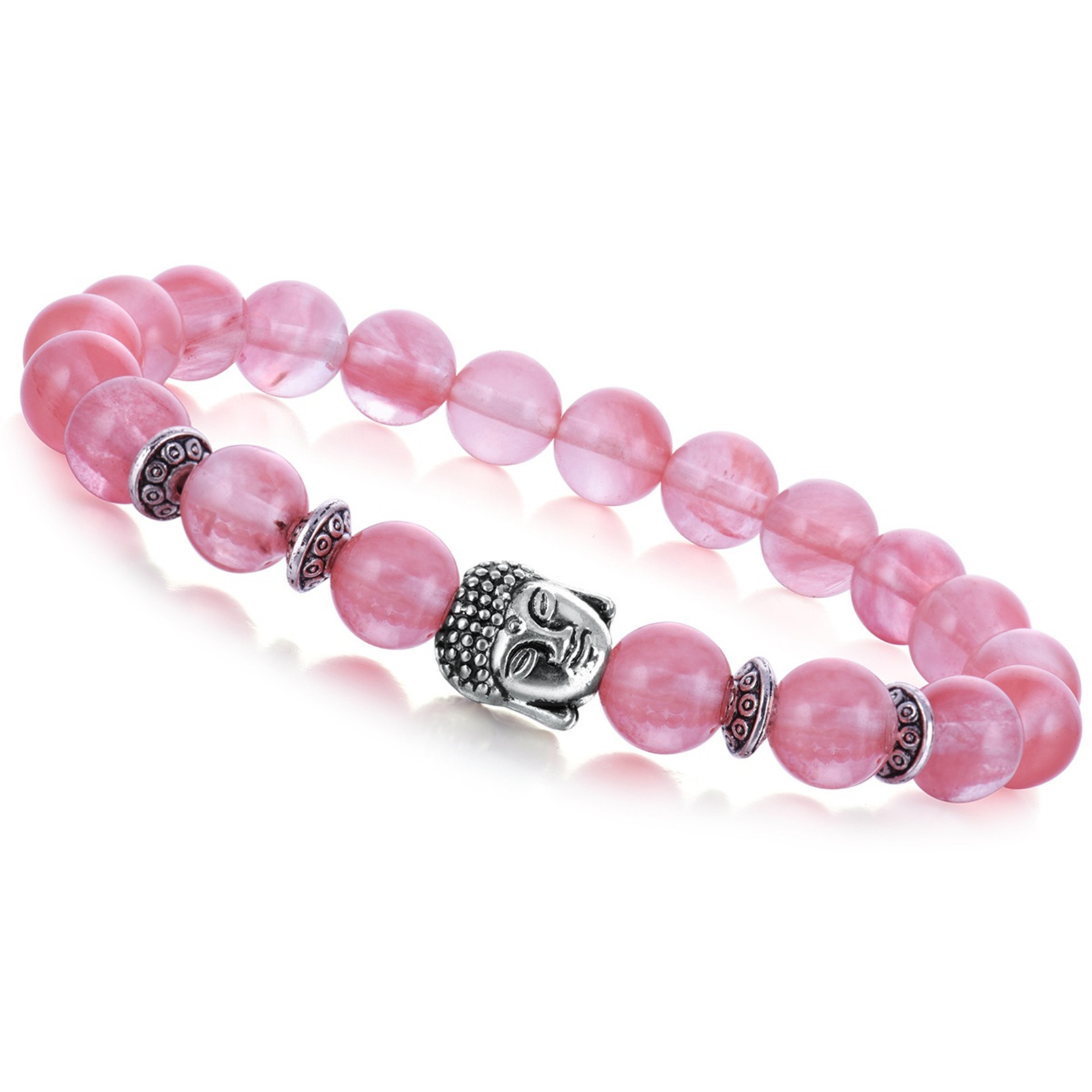 Aquatic Agent 8MM Buddha Head Stone Bracelets