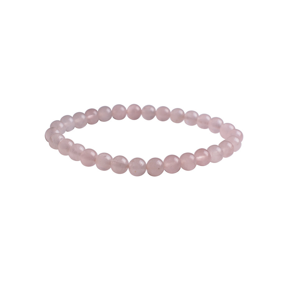 Handmade Gem Semi Precious Gemstone 6mm Round Beads Stretch Bracelet