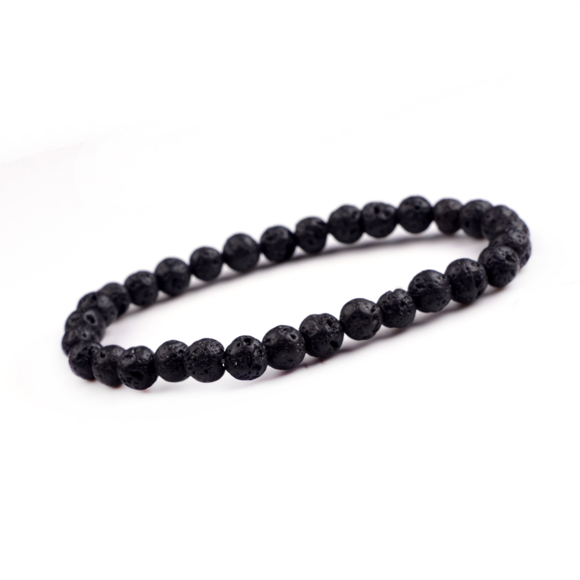 Handmade Gem Semi Precious Gemstone 6mm Round Beads Stretch Bracelet