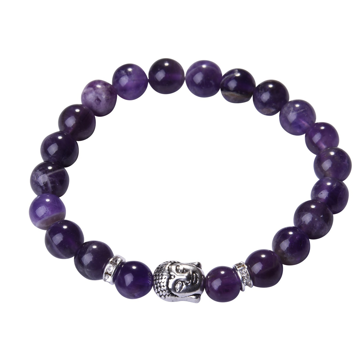 Aquatic Agent 8MM Buddha Head Stone Bracelets