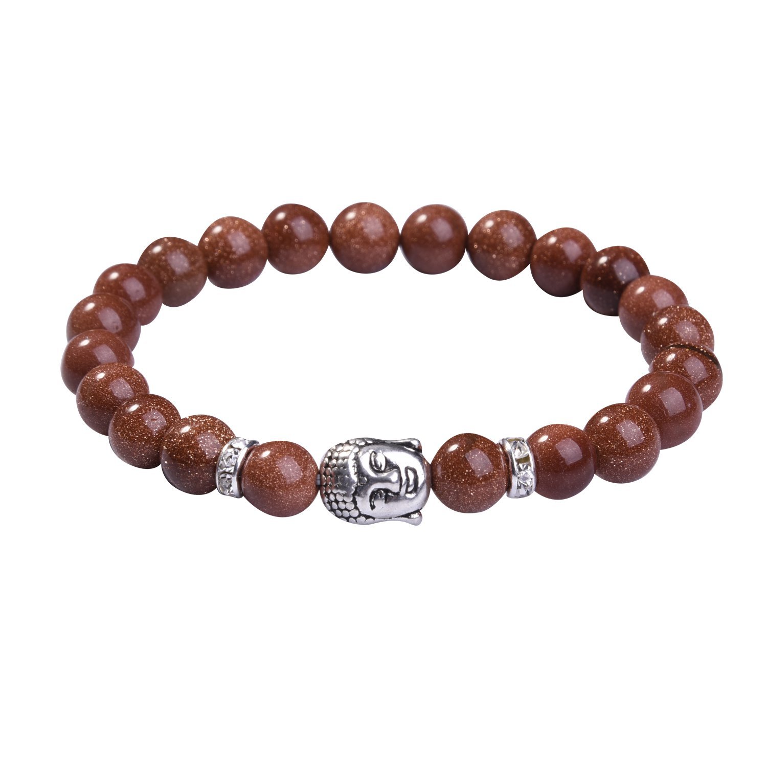Aquatic Agent 8MM Buddha Head Stone Bracelets