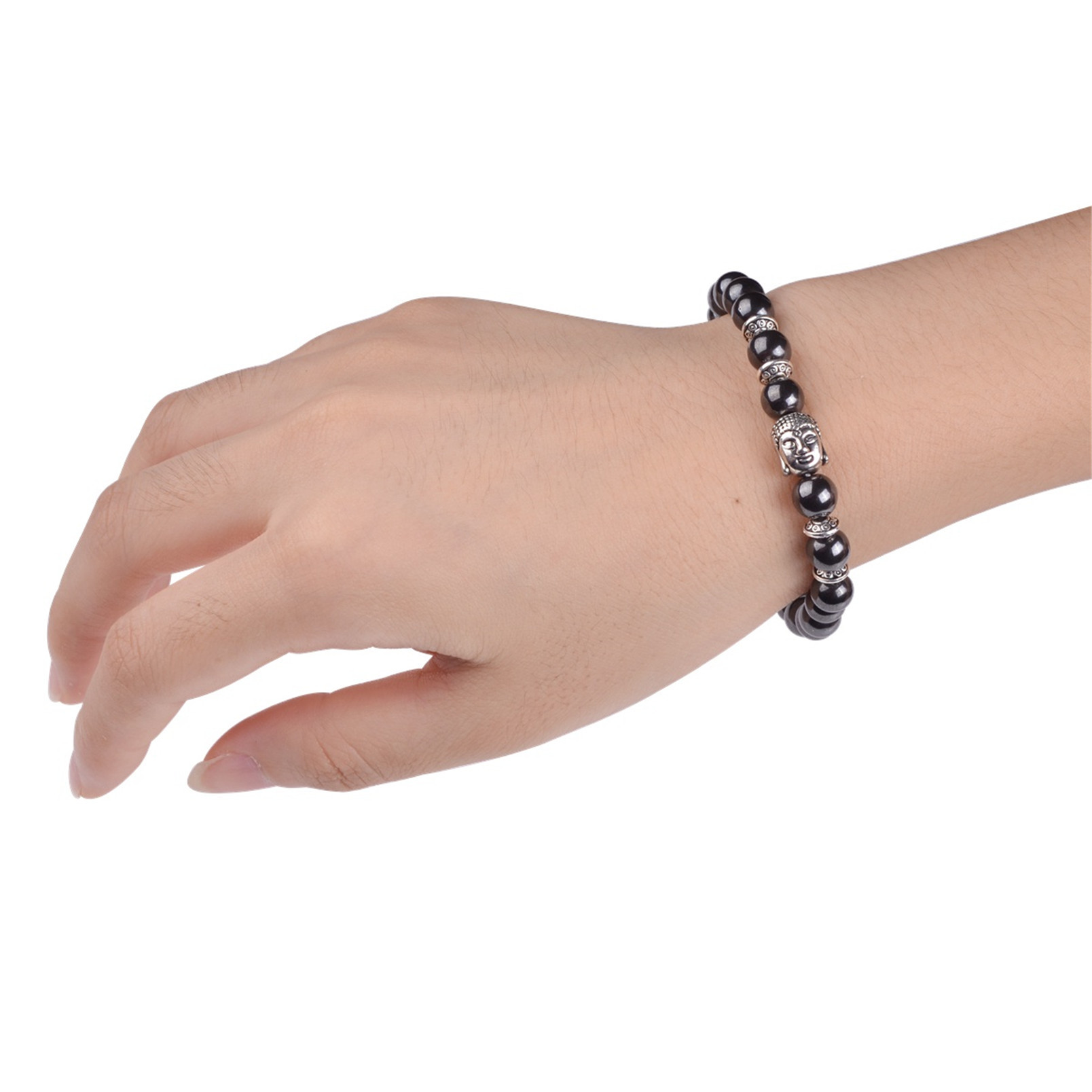 Aquatic Agent 8MM Buddha Head Stone Bracelets