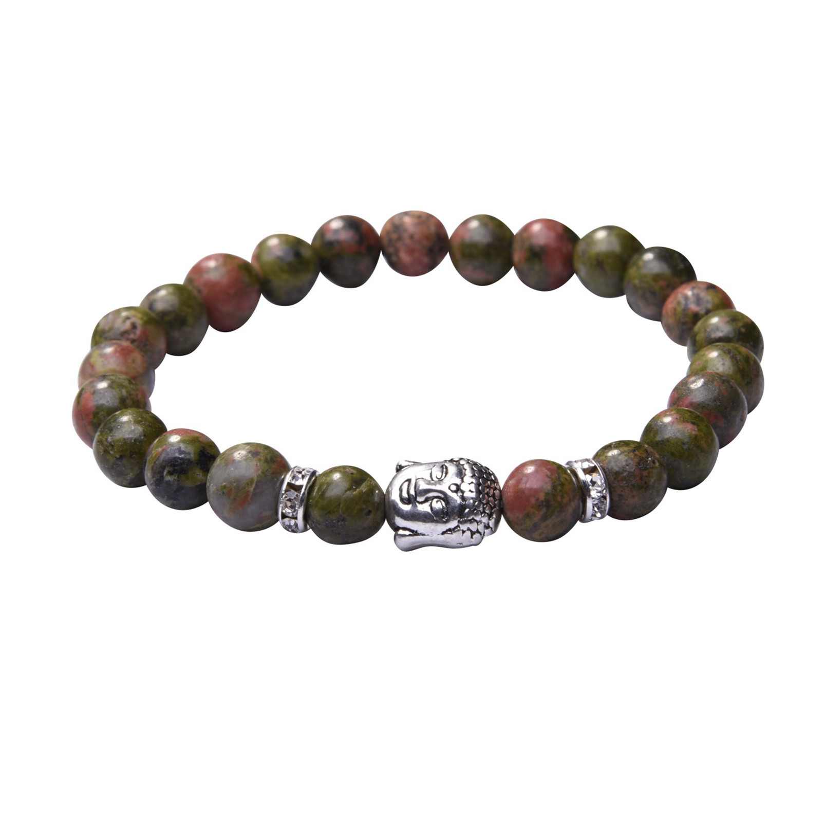 Aquatic Agent 8MM Buddha Head Stone Bracelets