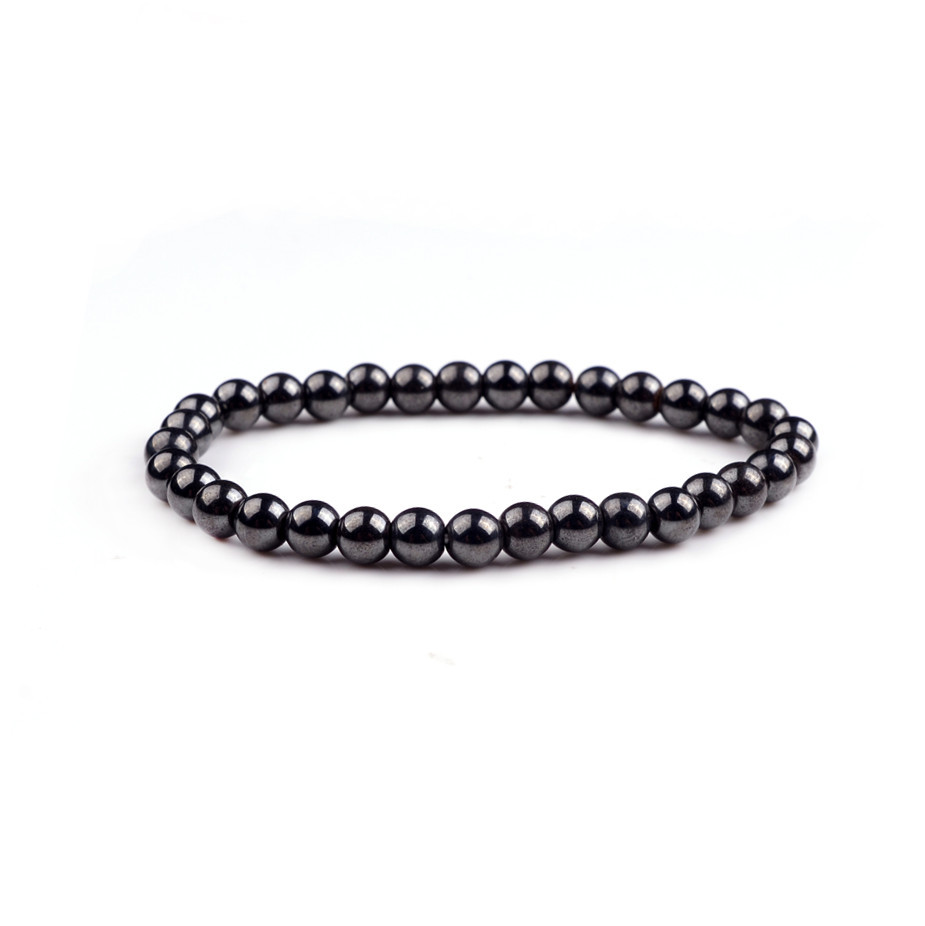 Handmade Gem Semi Precious Gemstone 6mm Round Beads Stretch Bracelet