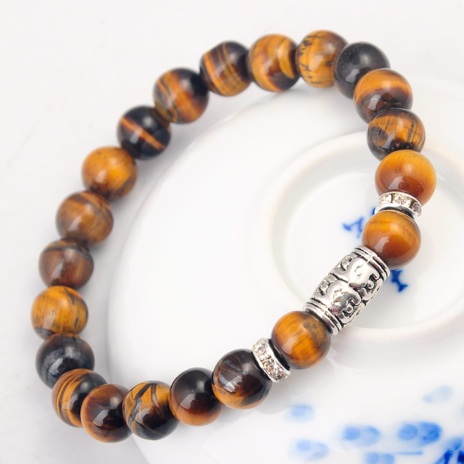 8MM Gem Ornament Adjustable  Bracelets
