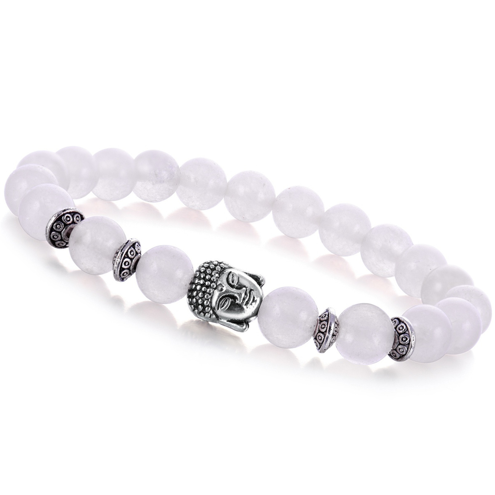 Aquatic Agent 8MM Buddha Head Stone Bracelets