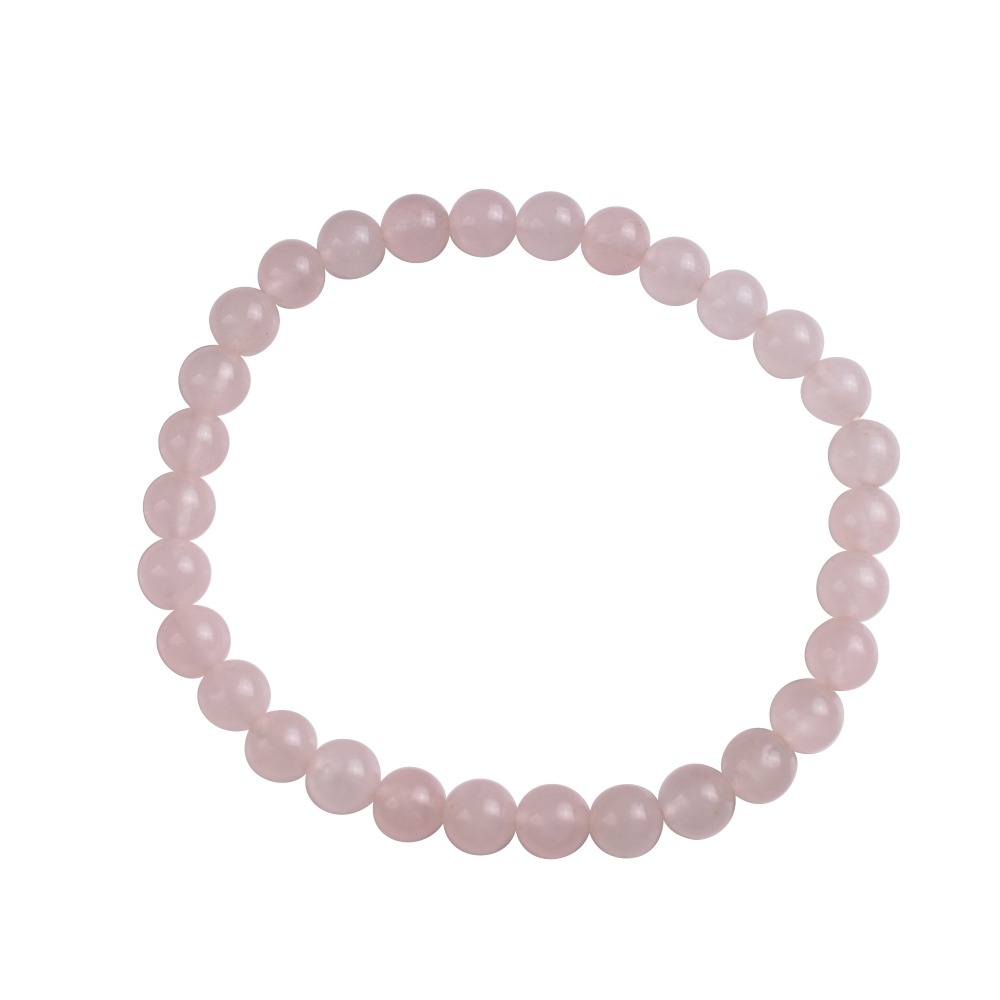 Handmade Gem Semi Precious Gemstone 6mm Round Beads Stretch Bracelet