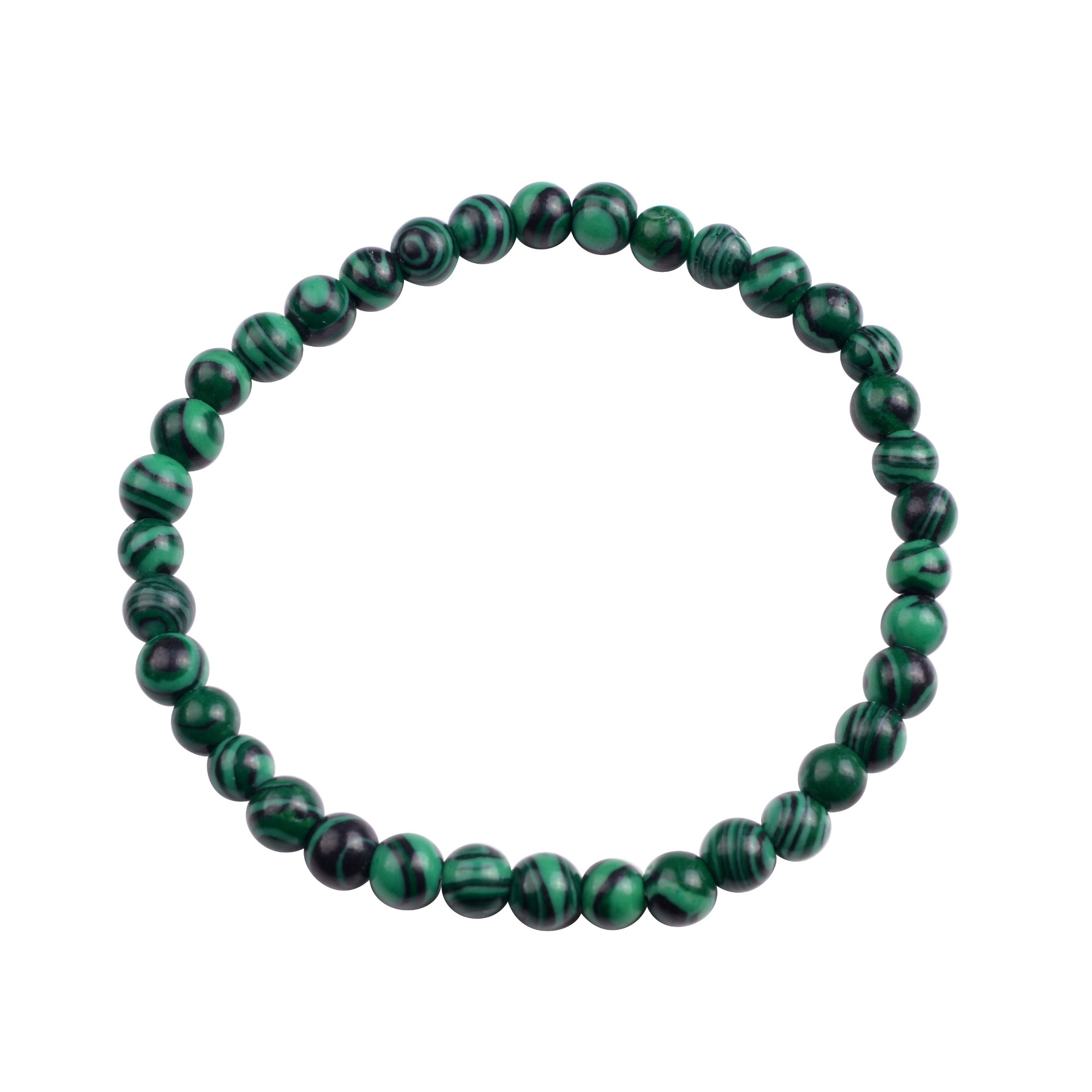 Handmade Gem Semi Precious Gemstone 6mm Round Beads Stretch Bracelet
