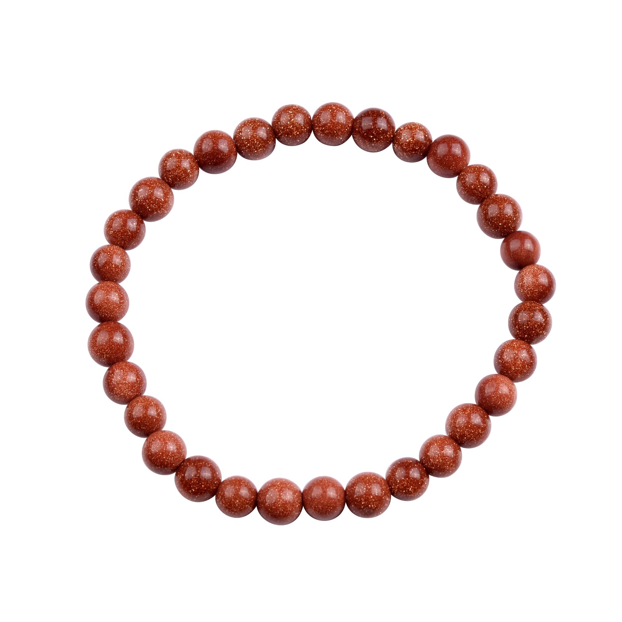Handmade Gem Semi Precious Gemstone 6mm Round Beads Stretch Bracelet