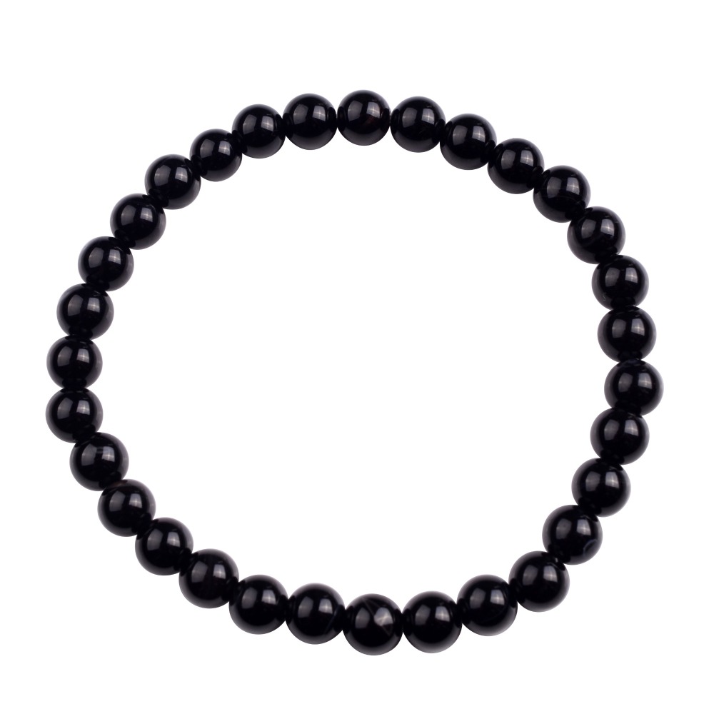 Handmade Gem Semi Precious Gemstone 6mm Round Beads Stretch Bracelet