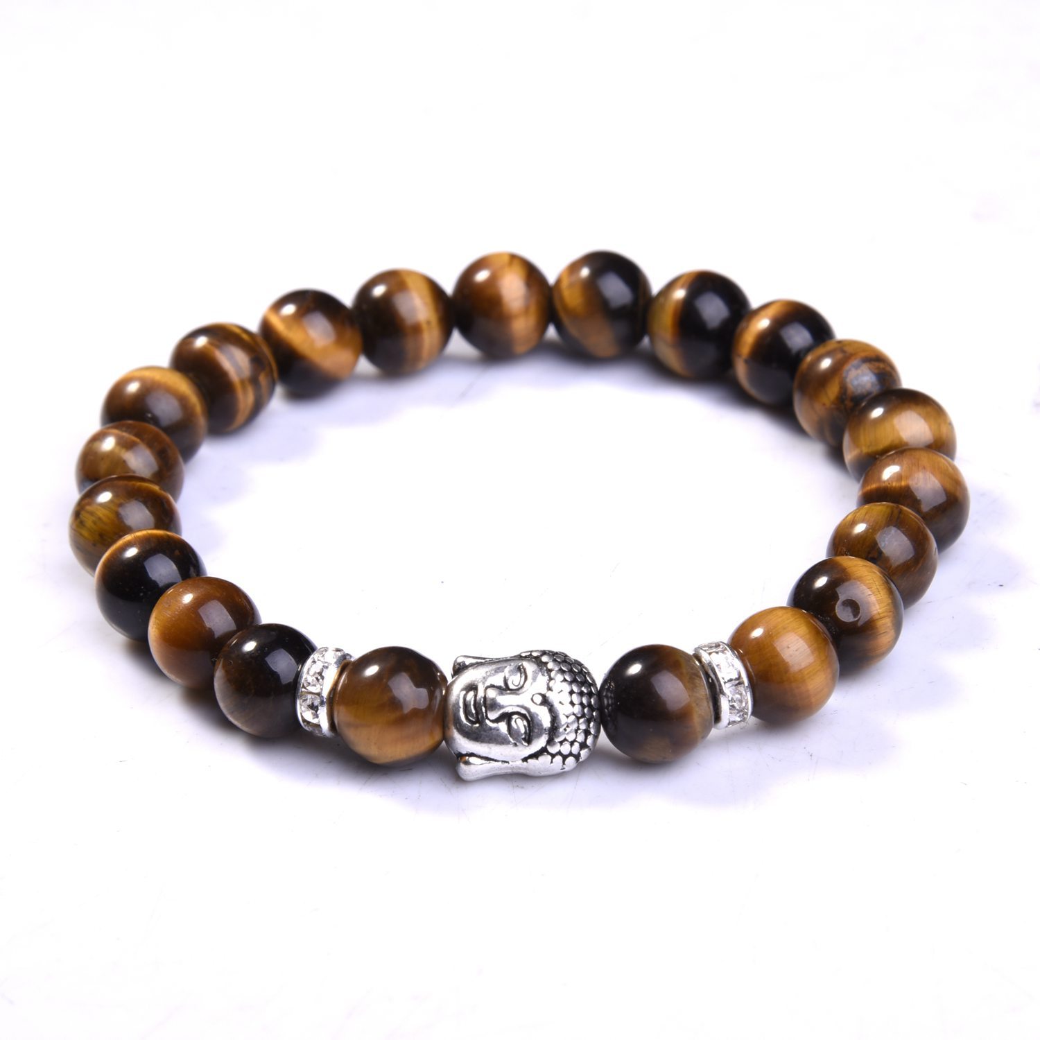Aquatic Agent 8MM Buddha Head Stone Bracelets