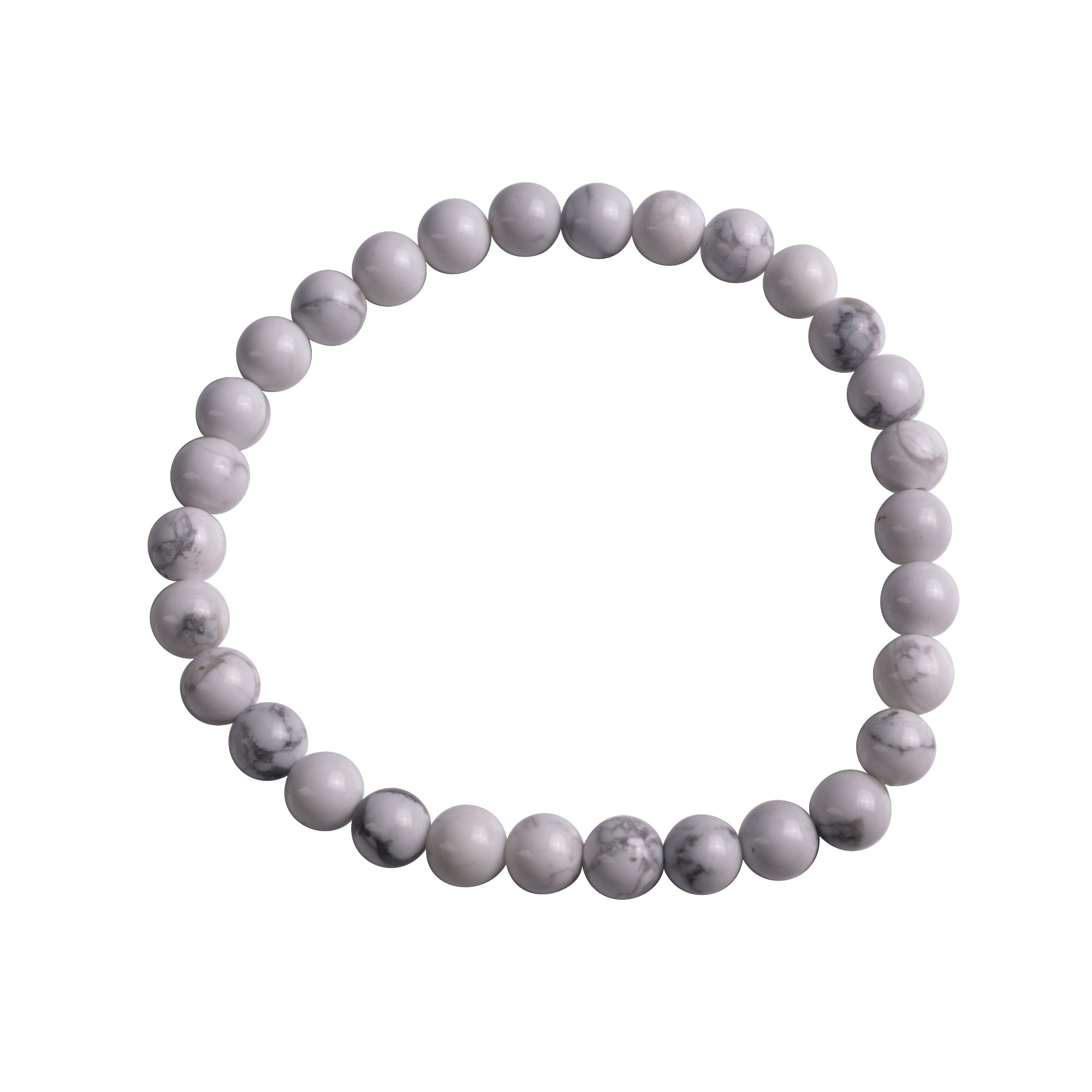 Handmade Gem Semi Precious Gemstone 6mm Round Beads Stretch Bracelet
