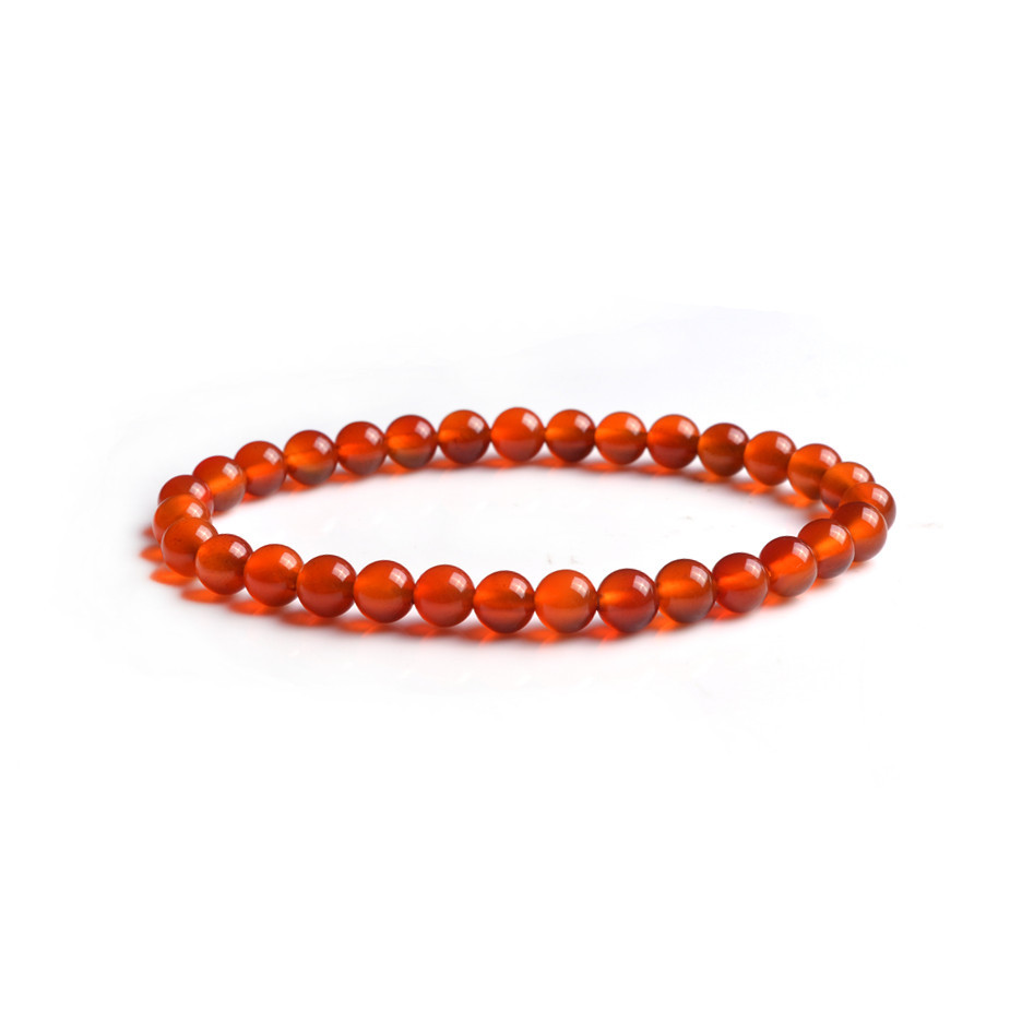 Handmade Gem Semi Precious Gemstone 6mm Round Beads Stretch Bracelet