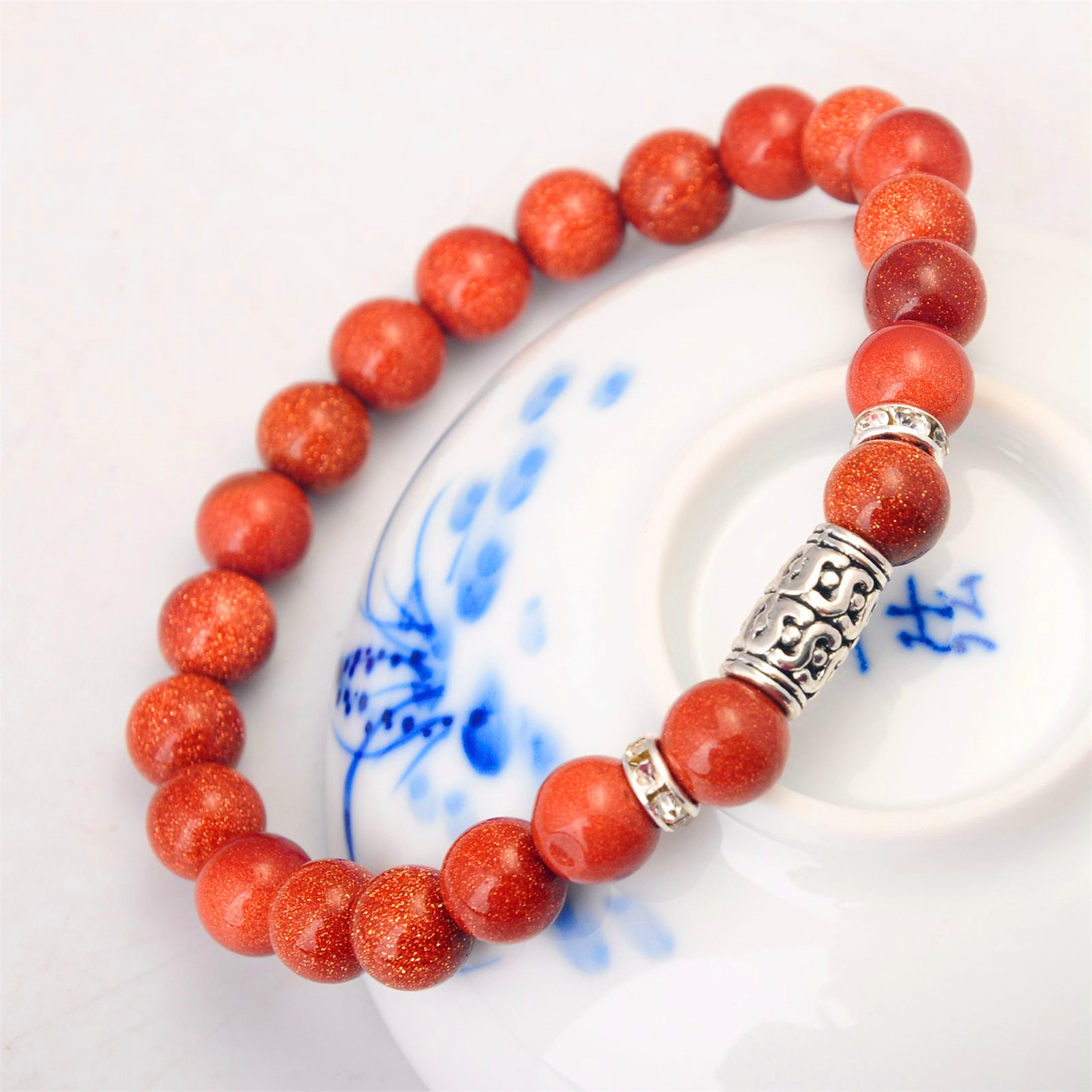 8MM Gem Ornament Adjustable  Bracelets