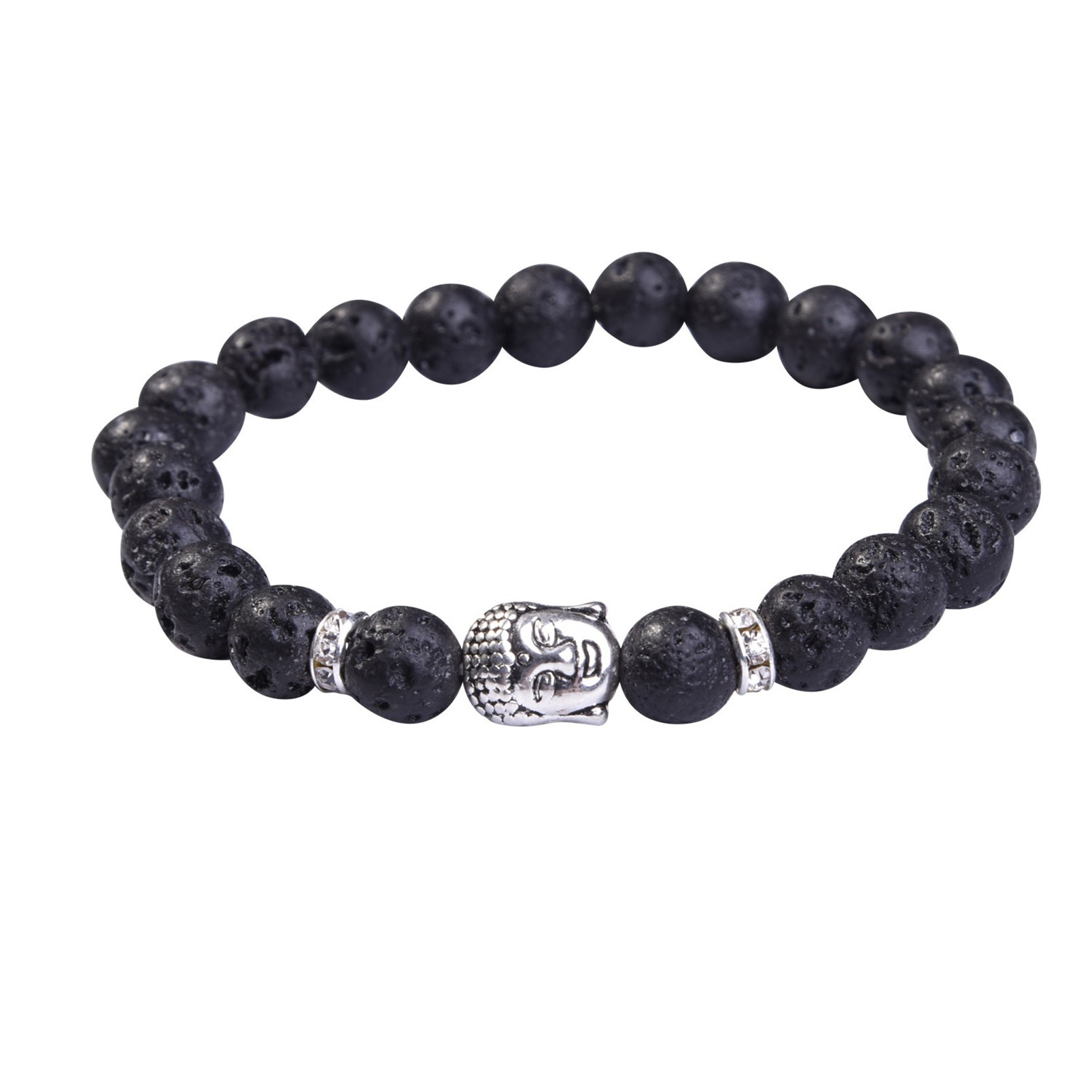 Aquatic Agent 8MM Buddha Head Stone Bracelets