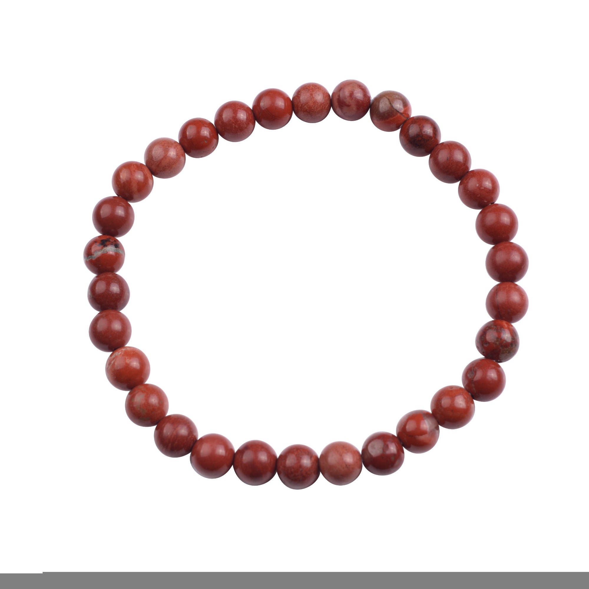 Handmade Gem Semi Precious Gemstone 6mm Round Beads Stretch Bracelet