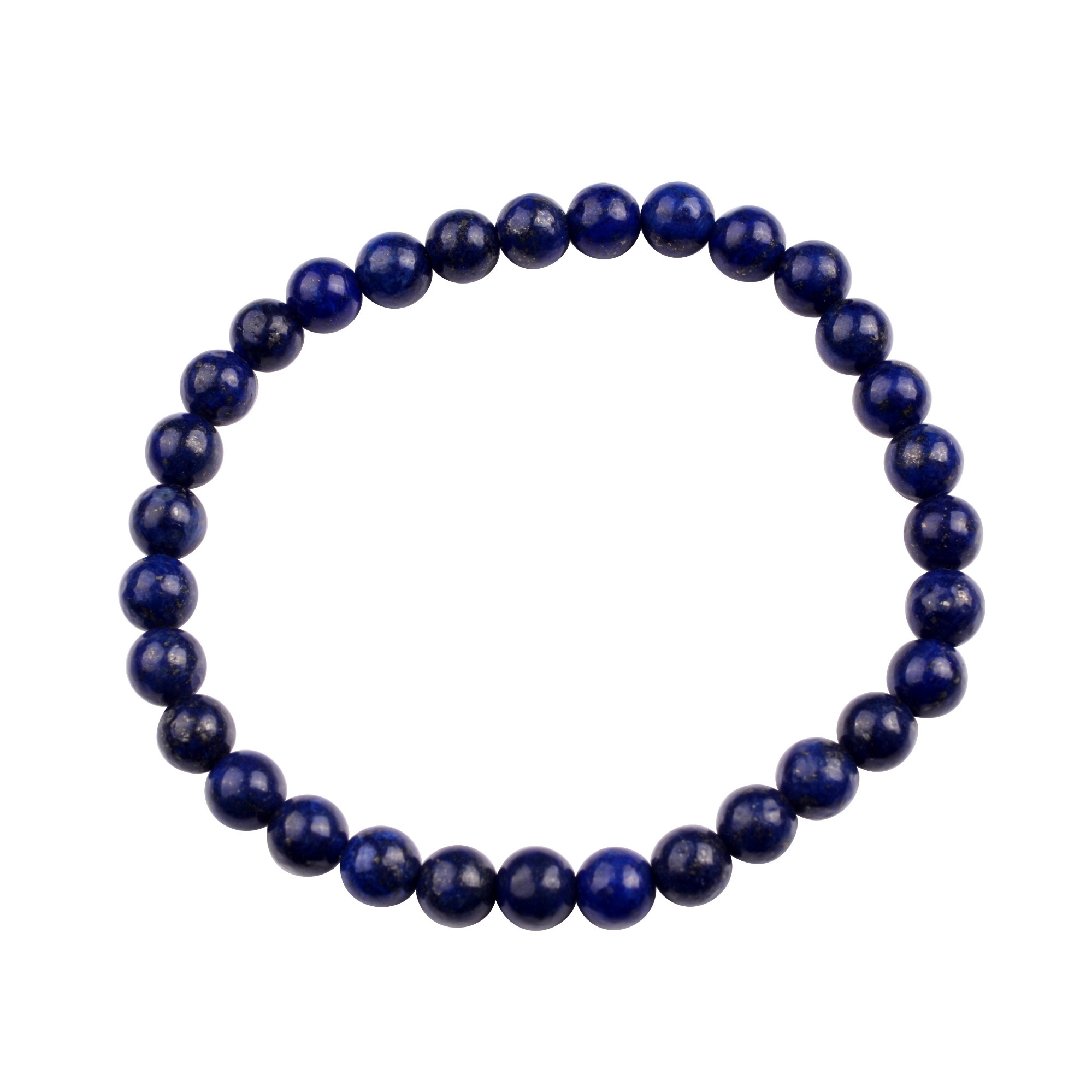 Handmade Gem Semi Precious Gemstone 6mm Round Beads Stretch Bracelet