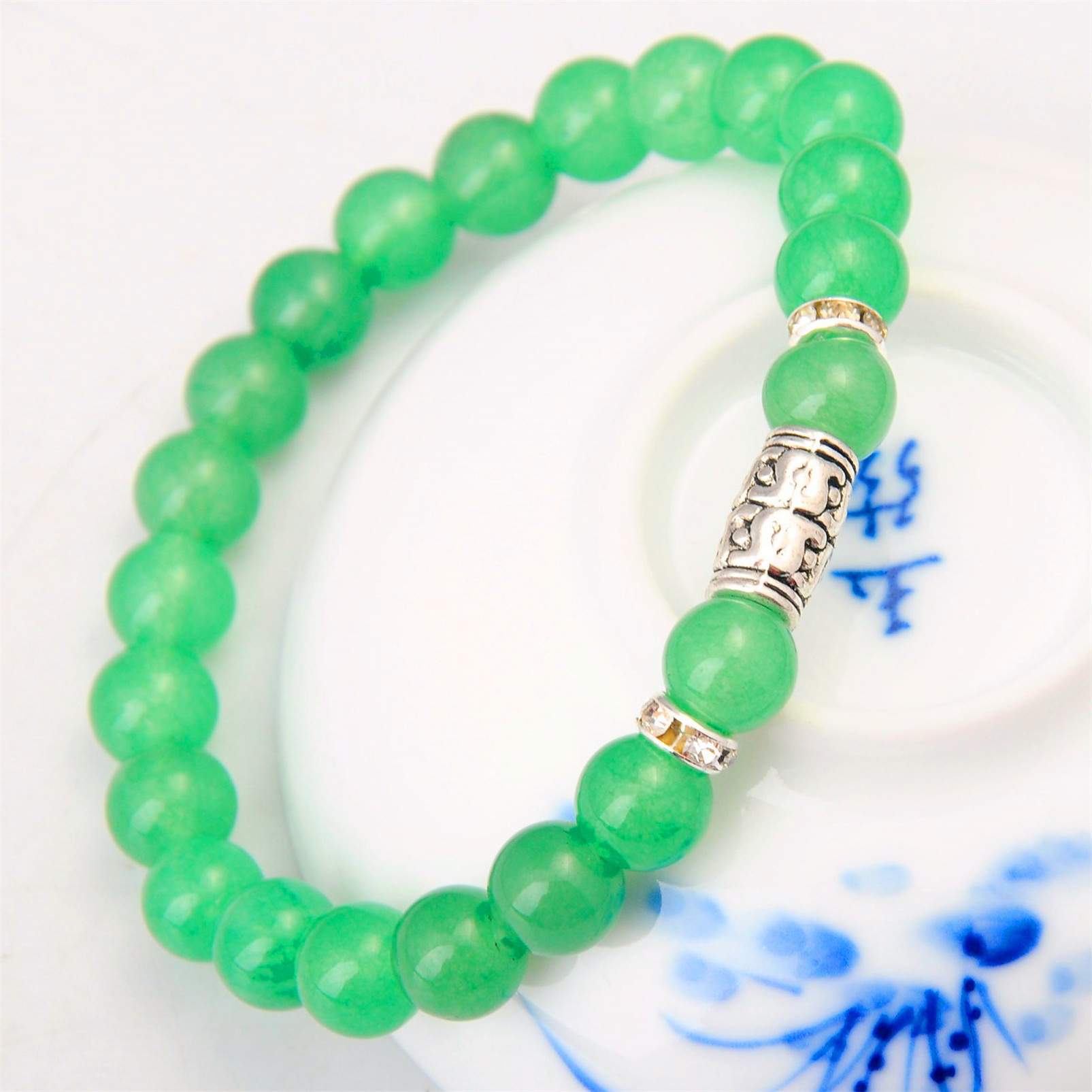 8MM Gem Ornament Adjustable  Bracelets