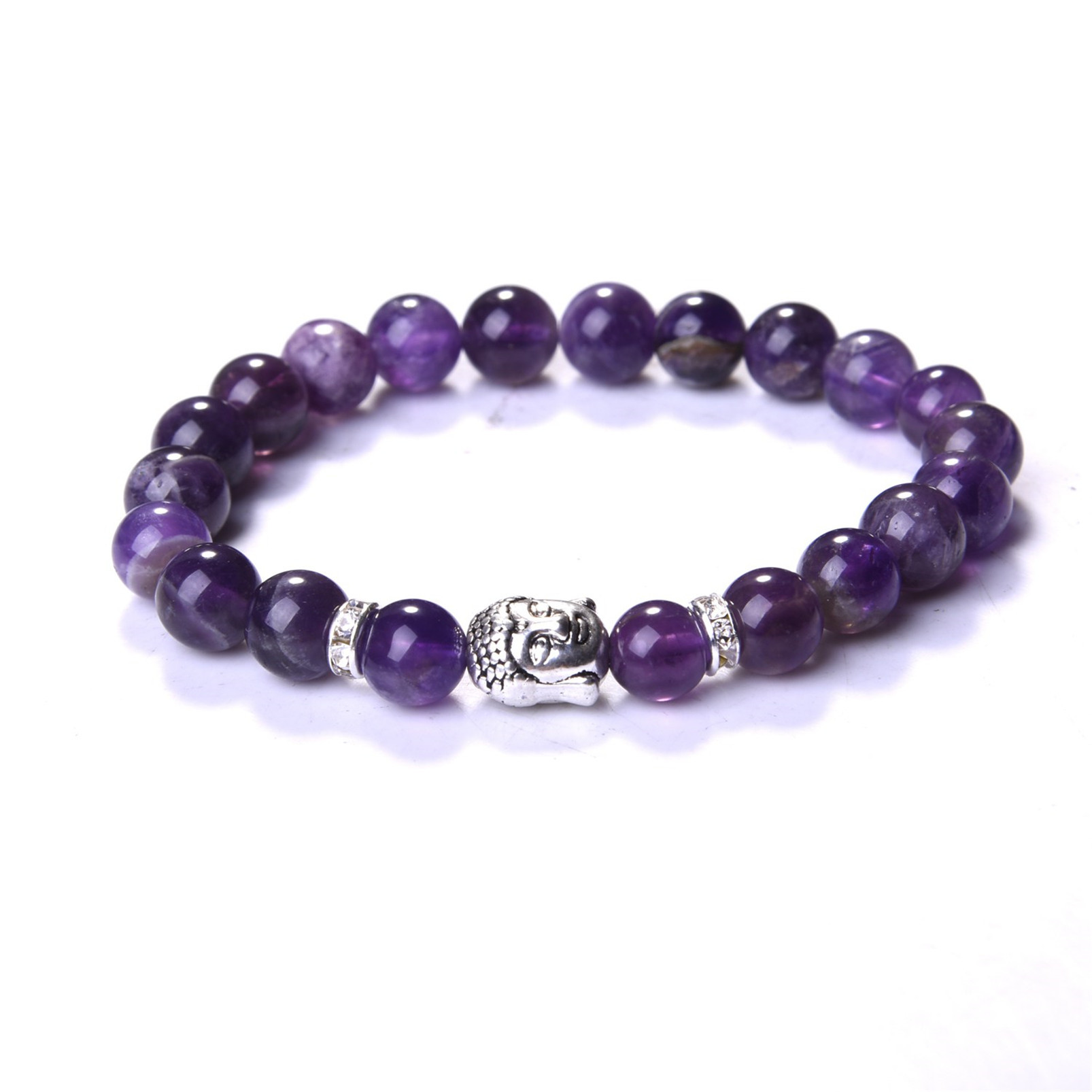 Aquatic Agent 8MM Buddha Head Stone Bracelets