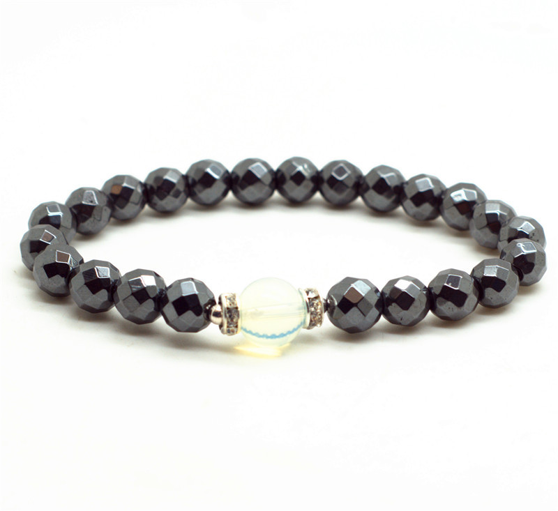 Chakra Stone With Alloy Hematite Magnetic Therapy & Healing Stone Bracelet